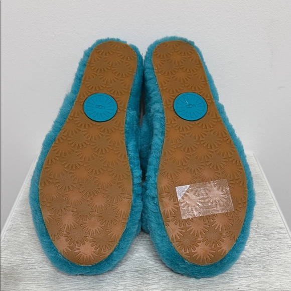 UGG Size 11 Oh Yeah sandals for Women's Cozy Mint Fluffy Slippers - Picture 4 of 6